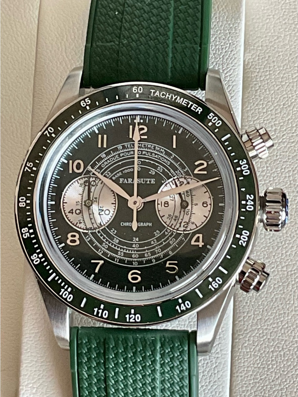 Brand New Full Set Vintage Style Farasute Chronograph Telemeter Scale Tachymeter